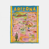 Arizona Kaart Fleece Deken (Voorkant)