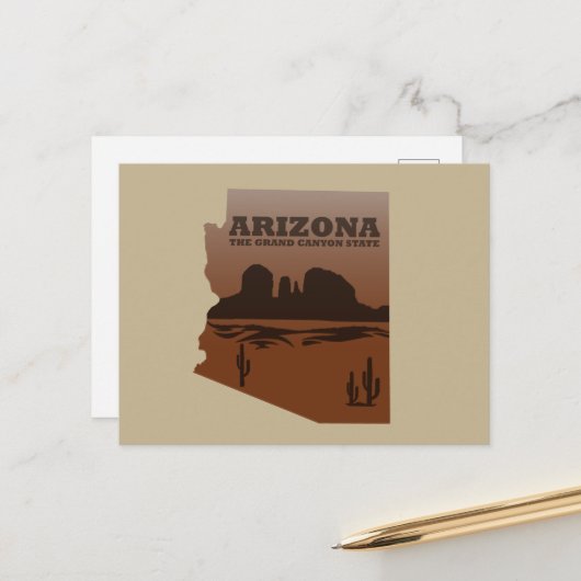 Arizona kaart Grand Canyon landschap (Voorkant / Achterkant in situ)