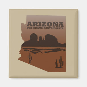 Arizona kaart Grand Canyon landschap Magneet