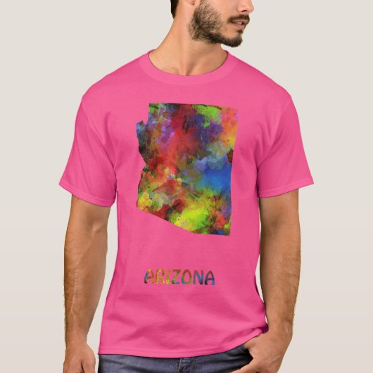 arizona kaart Oversized 1 T-shirt (Voorkant)