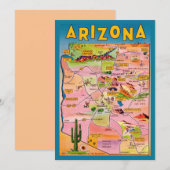 Arizona Kaart Plat Kaart (Voorkant / Achterkant)