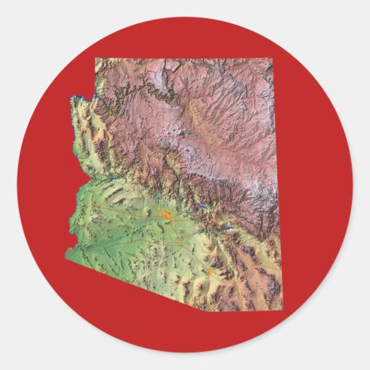 Arizona Kaart Sticker (Voorkant)