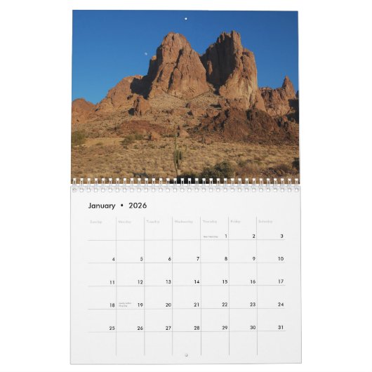 Arizona Kalender (Jan 2026)