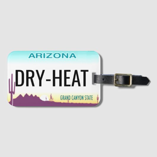 Arizona Kentekenplaat Bagagelabel (Voorkant (horizontaal))