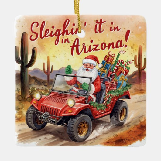 Arizona Kerst thema  Keramisch Ornament (Voorkant)