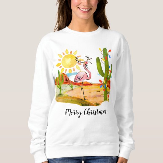 Arizona Kerstmis Flamingo T-Shirt (Voorkant)