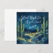 Arizona Kerstmis in Woestijn Wenskaart (Voorkant / Achterkant)