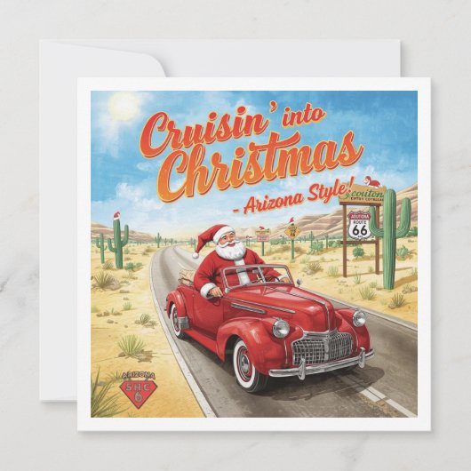 Arizona Kerstmis in woestijn Wenskaart (Voorkant)
