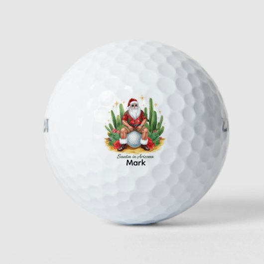 Arizona Kerstmis met Sinterklaas op golfbal Golfballen (Voorkant)