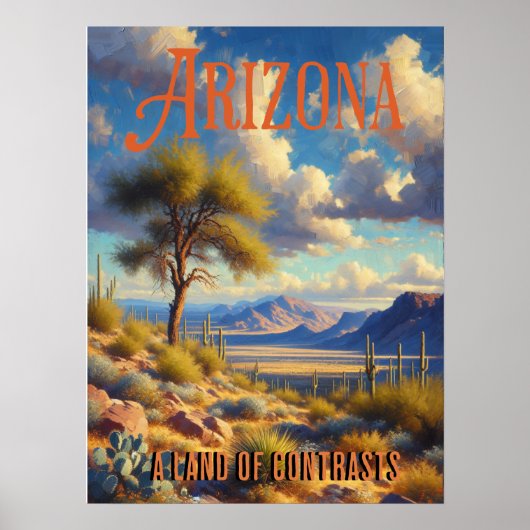 Arizona Land van contrasten Landschap Poster (Voorkant)