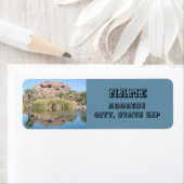 Arizona Landmark Mountain Foto met Lake Etiket (Insitu)