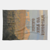 Arizona Landscape Fotobergen Welkom op Cabin Theedoek (Horizontaal)