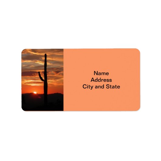 Arizona landscape sunset template etiket (Voorkant)