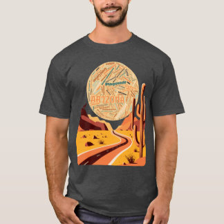 Arizona Landschap Word Art Oversized T-shirt