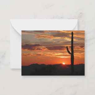 Arizona landschap zonsondergang notitiekaartje