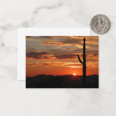 Arizona landschap zonsondergang notitiekaartje (Voorkant / Achterkant in situ)