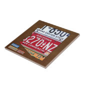 Arizona Licence Bord Map keramische tegel V2 Tegeltje (Zijkant)