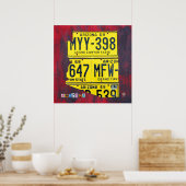 Arizona License Bord Map Poster (Keuken)