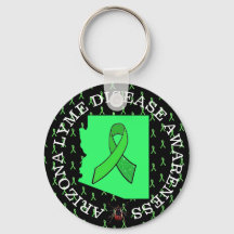 Arizona Lyme-ziekte bewustzijnsleutelhanger