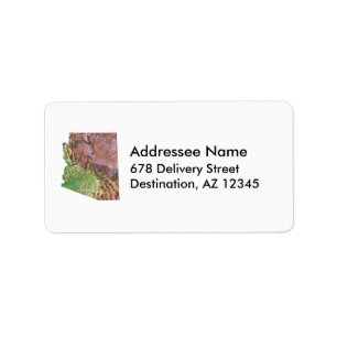 Arizona Map Address Label