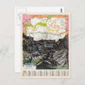 Arizona Map Art Briefkaart (Voorkant / Achterkant)