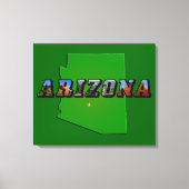 Arizona Map en Afbeelding Text Canvas Afdruk (Voorkant)