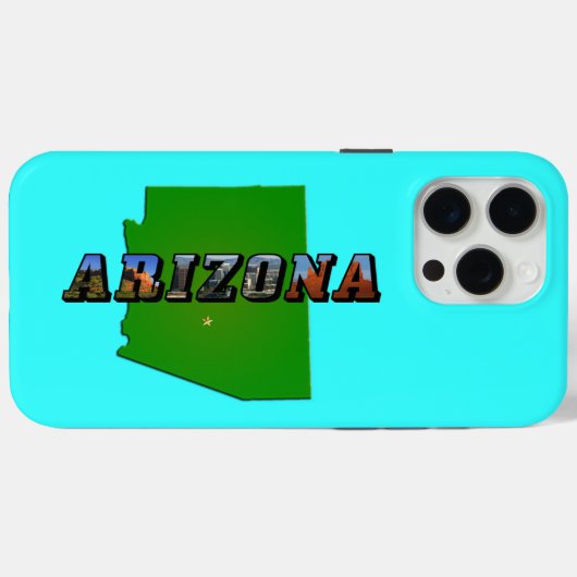 Arizona Map en Afbeelding Text Case-Mate iPhone Case (Achterkant (horizontaal))