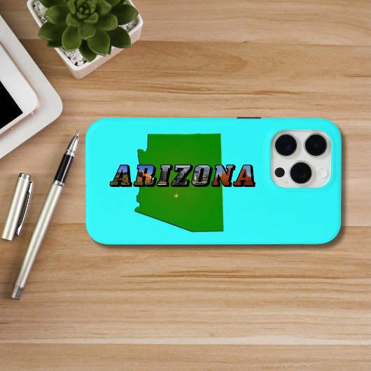 Arizona Map en Afbeelding Text Case-Mate iPhone Case