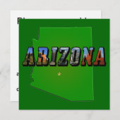 Arizona Map en Afbeelding Text Kaart (Voorkant / Achterkant)