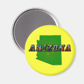 Arizona Map en Afbeelding Text Magneet (Voorkant / Achterkant)
