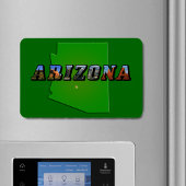 Arizona Map en Afbeelding Text Magneet
