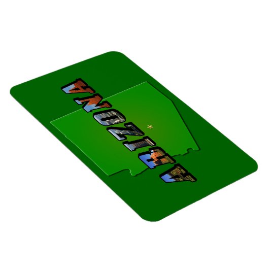 Arizona Map en Afbeelding Text Magneet (Rechterzijde)