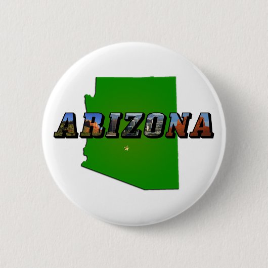 Arizona Map en Afbeelding Text Ronde Button 5,7 Cm (Voorkant)