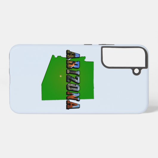 Arizona Map en Afbeelding Text Samsung Galaxy Hoesje (Achterkant horizontaal)