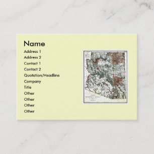 Arizona Map en Statenvlag Visitekaartje