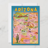 Arizona Map Flat Card (Voorkant)