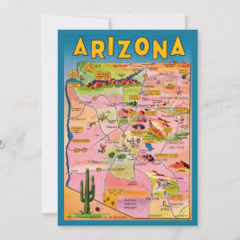 Arizona Map Flat Card