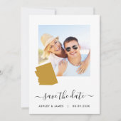 Arizona Map Foto Wedding Save the Date Kaart (Voorkant)