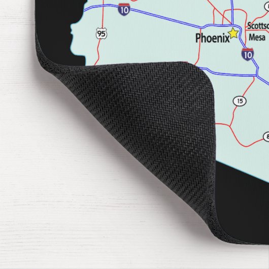 Arizona Map Mousepad Muismat (Hoek)