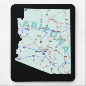 Arizona Map Mousepad Muismat (Voorkant)