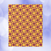 Arizona Maroon and Gold Check Pattern Fleece Deken