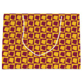 Arizona Maroon and Gold Checker Pattern Groot Cadeauzakje (Voorkant)
