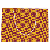 Arizona Maroon and Gold Checker Pattern Groot Cadeauzakje (Achterkant)