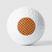 Arizona Maroon and Gold Checkerboard Pattern Golfballen (Voorkant)