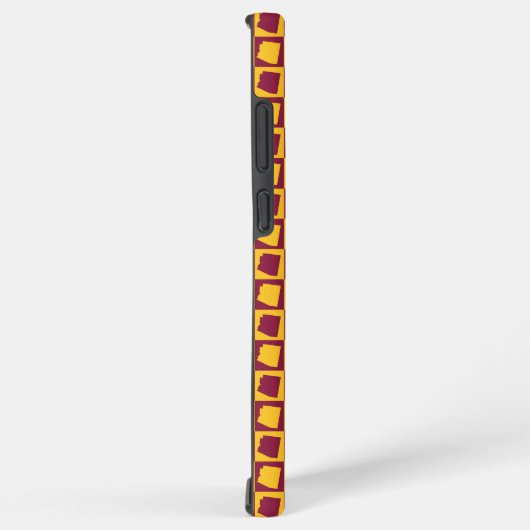 Arizona Maroon and Gold Checkerboard Pattern Samsung Galaxy Hoesje (Rechterkant)
