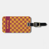 Arizona Maroon and Gold Pattern Personalize Bagagelabel (Voorkant horizontaal)