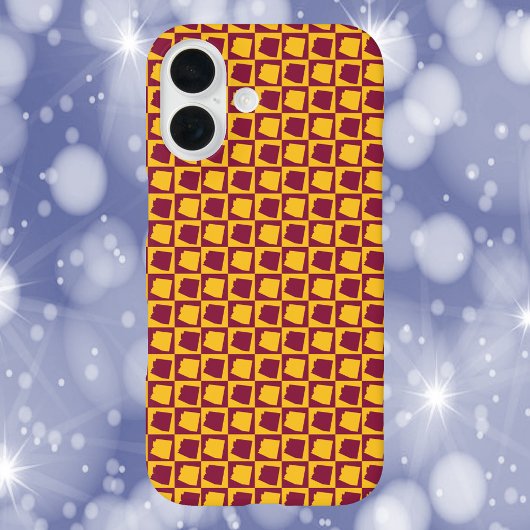 Arizona Maroon Gold Geometric Pattern Case-Mate iPhone Case