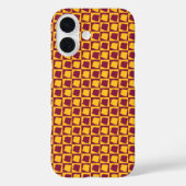 Arizona Maroon Gold Geometric Pattern Case-Mate iPhone Case (Achterkant)