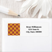 Arizona Maroon Goud Personaliseer Retouradres Etiket (Insitu)