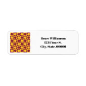 Arizona Maroon Goud Personaliseer Retouradres Etiket (Voorkant)